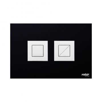 VS0878871 Клавіша (пневматика) BLACK & WHITE AL Black (матова квадратна) Valsir S.p.A.