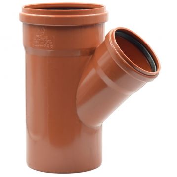 031205E Редукционный тройник (наружная канализация) 200/160 45° PVC (Ral 8023) REDI s.p.a.