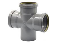 Крестовина (наружная канализация) Ø110 87° PVC (Ral 7037) REDI s.p.a. (0381142)
