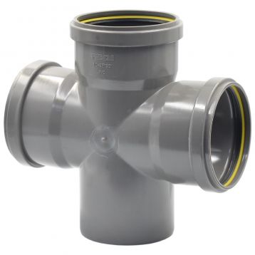 Крестовина (наружная канализация) Ø110 87° PVC (Ral 7037) REDI s.p.a. (0381142)