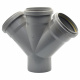 Крестовина (наружная канализация) Ø125 45° PVC (Ral 7037) REDI s.p.a. (0361242)