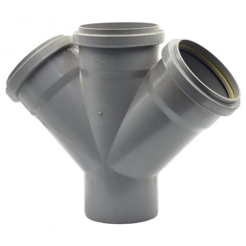 Крестовина (наружная канализация) Ø125 45° PVC (Ral 7037) REDI s.p.a. (0361242)