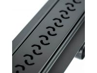 Решетка ARCO BLACK полированная нержавеющая L800 мм Capricorn S.A. (9-2993-800-00-35-10)