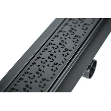 Решетка STONE BLACK нержавеющая полированная L700 мм Capricorn S.A. (9-2965-700-00-35-10)