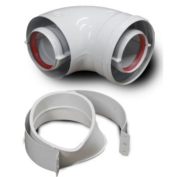 Колено 90 град. МАМА-МАМА коаксиальный d60/100 FE Antkalip - 1