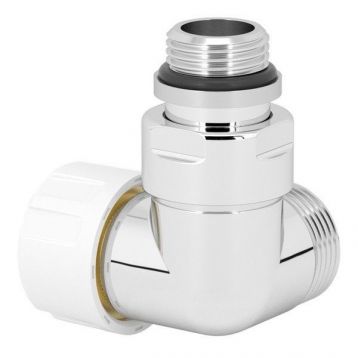 Термоклапан трехосный ХРОМ Ø1/2" х 24-19 DX (правый) CORNER Carlo Poletti Srl (V75111BDX)