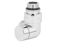Кран отсекающий трехос. ХРОМ Ø1/2" х 24-19 DX (правый) CORNER Carlo Poletti Srl (V74211BDX)