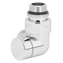 Кран отсекающий трехос. ХРОМ Ø1/2" х 24-19 DX (правый) CORNER Carlo Poletti Srl (V74211BDX)