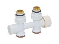 Узел термостатический FIRST PIASTRE БЕЛЫЙ прямой Ø1/2" С x 3/4" EK 50 мм (V137512EF)