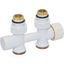Узел термостатический FIRST PIASTRE БЕЛЫЙ прямой Ø1/2" С x 3/4" EK 50 мм (V137512EF)