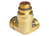 Кран отсекающий трехосный GOLD Ø1/2" х 24-19 DX (правый) CORNER Carlo Poletti Srl (V74211HDX)