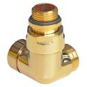 Кран отсекающий трехосный GOLD Ø1/2" х 24-19 DX (правый) CORNER Carlo Poletti Srl (V74211HDX)