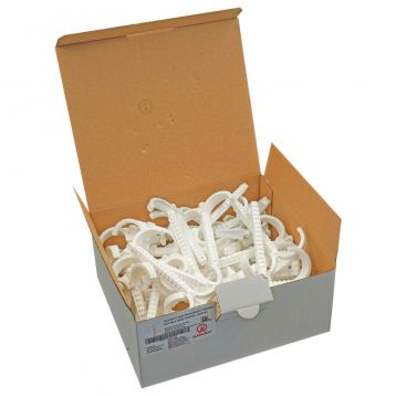 Крюк двойной Ø10 х 102 mm (труба 2 х Ø25 mm) БЕЛЫЙ PP (упаковка 50 шт.) (7-0100-050-01-00)