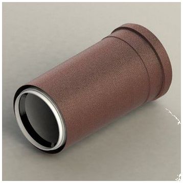 Патрубок с изоляцией для конденсации. котлов Ø80 мм (кожух Ø100 мм) L500 mm COPPER GROPPALLI S.R.L (A44.040.000003)