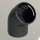 Коліно BLACK PP для конденсаційних котлів Ø80 mm - 45° GROPPALLI S.R.L. (B0N.011.000372)