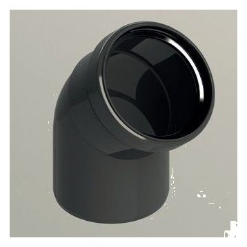 Колено BLACK PP для конденсационных котлов Ø80 мм - 45° GROPPALLI S.R.L. (B0N.011.000372)