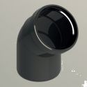Колено BLACK PP для конденсационных котлов Ø80 мм - 45° GROPPALLI S.R.L. (B0N.011.000372)