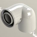 Коаксиальное колено со смещением для конденсационных котлов Ø60/100 mm - 90° GROPPALLI S.R.L (A03.002.000235)
