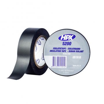 Лента ПВХ изоляционная HPX5200 19 мм х 10 м черная (пленка) HPX (IB1910)