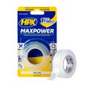 Лента двухсторонняя MAXPOWER 19 мм х 2 м прозрачная (блистер) HPX (HT1902)