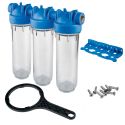 Фильтр-колбы Atlas Filtri DP TRIO TS (прозрачные) Ø3/4" OT (латунь) 10" 45° 8 bar KIT (ZA3310680)