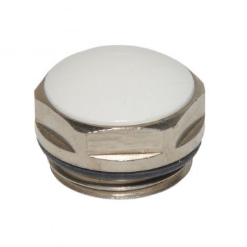 Заглушка Ø1/2" С с белой пластиковой вставкой (уплотнение EPDM) Marvit Spa (103100099)