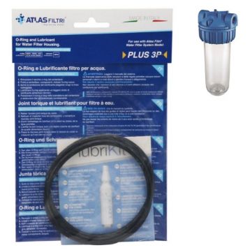 Набор уплотнительное кольцо для колбы Atlas Filtri 3P (2 шт) и однодозовый смазчик. (RE9020677)