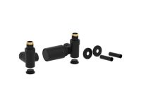 KV1201_110212E9005ODX Комплект кранів COMBI + накл. + гайки + термог. Ø1/2" З x 3/4" EK BLACK MATT