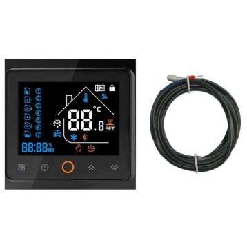 Tervix Pro Line Комнатний Термостат з WiFi управлінням для газового або електричного котла чорний (114330)