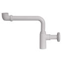Ghidini SpA Сифон латунный белый BIANCO для умывальника (под автопробку) BRIGITTE Ø32 х 1 1/4" (486114SSB)