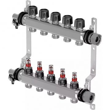 Коллектор (нержавейка) с расходомерами Smart S Ø1 НГ x 10 х 3/4" Uponor GmbH (1086546)
