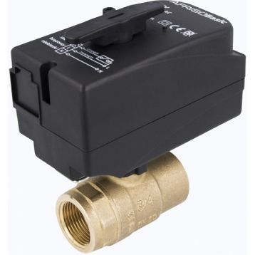 2х ходовой шаровой клапан с приводом AFRISO BEV 230 B АС, DN20, Rp3/4", kvs45 м3/г, н/с (9021200)