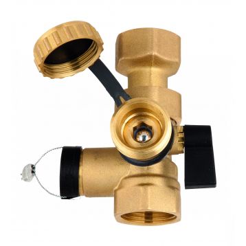 Клапан для подключения расширительных баков AFRISO 3/4"х3/4" с краном 3/4" KFE (77949)
