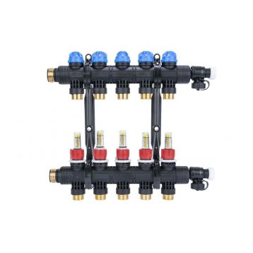 Колектор AFRISO ProCalida EF1 K 5 контурів, G1", 0,2-1,6 л/хв (81265)