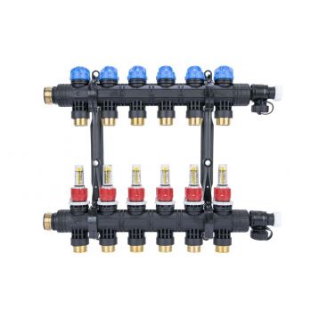 Колектор AFRISO ProCalida EF1 K 6 контурів, G1", 0,2-1,6 л/хв (81266)