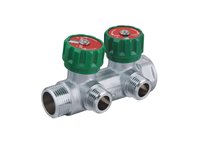 Розподільча гребінка з регулюючими вентилями 2 контури 3/4''x1/2", латунь, Tervix Pro Line WD (392012)