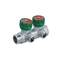 Розподільча гребінка з регулюючими вентилями 2 контури 3/4''x1/2", латунь, Tervix Pro Line WD (392012)