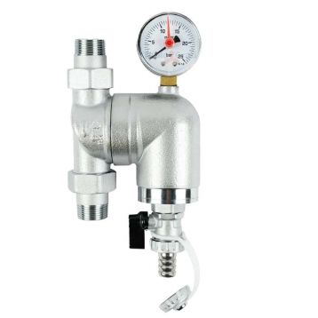 Фільтр поворотний самопромивний з манометром 3/4", латунь, Tervix Pro Line WD (366022)