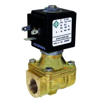 Клапан електромагн. 21H8KB120 НЗ, 1/2", Рвх-Рвих0,1-20ат, Тмакс. 90С, 220В (21H8KB120)