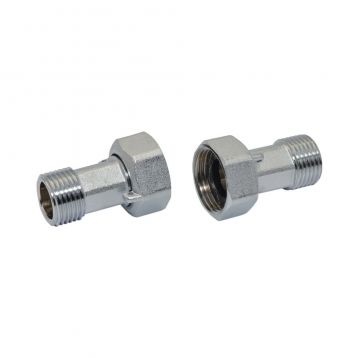 Pattaroni Штуцер для лічильника (хром) (пара) d1/2" х 3/4" ЗВ (F191CR001)