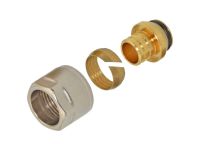 Гайка с ниппелем Ø20 х 2,0 х 3/4" никель (ПЭ) GENERAL FITTINGS (330080N052020A)