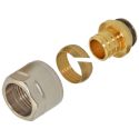 Гайка с ниппелем Ø20 х 2,0 х 3/4" никель (ПЭ) GENERAL FITTINGS (330080N052020A)