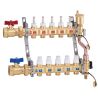Коллектор латунный с микрометрами Ø1" В х 10 х 3/4" С в сборе 0÷80°C 10 bar Caleffi (6686L5)