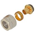Гайка с ниппелем Ø17 х 2,0 х 3/4" никель (ПЭ) GENERAL FITTINGS (330080N051720A)