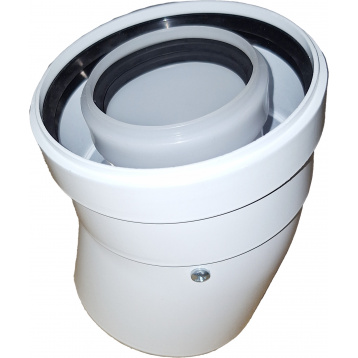 Коаксиальное колено 20 градусов для конденсационного газового котла d60/100 PP-R + FE (TR.6020 С)