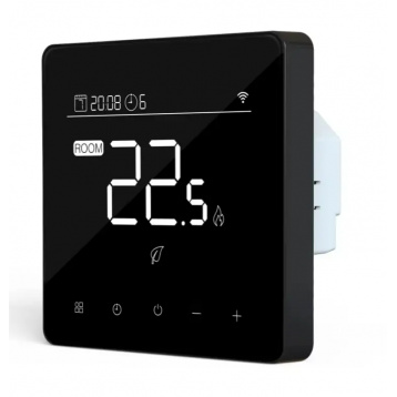 4HEAT Premium HT66 Терморегулятор для электрического или водяного теплого пола WiFi Черный Сенсорный (4HT.HT66WF.B)
