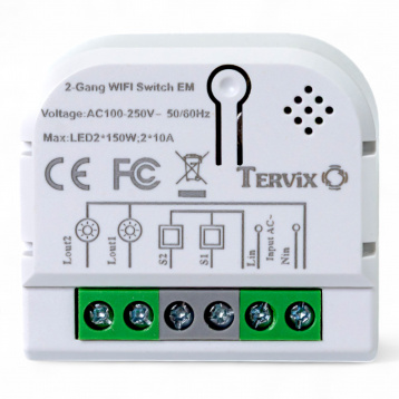 433421 Розумний вимикач Tervix Pro Line WiFi Switch (2 клавіші)