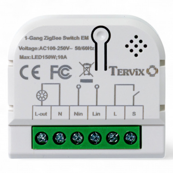432121 Розумний вимикач Tervix Pro Line ZigBee Switch (1 клавіша / розетка)