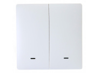 433021 Розумна клавішна кнопка-вимикач Tervix Pro Line ZigBee Push Button (2 клавіші), на батар.