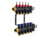 503205 Колектор пластиковий на 5 контури з витратомірами Tervix Pro Line